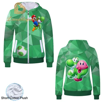 

2019 Unisex Cotton Hooded Sweatshirt Anime Super Mario 3D Graphic Hood Hoodies Youth Boys O-Neck Sweatshirts Men Women