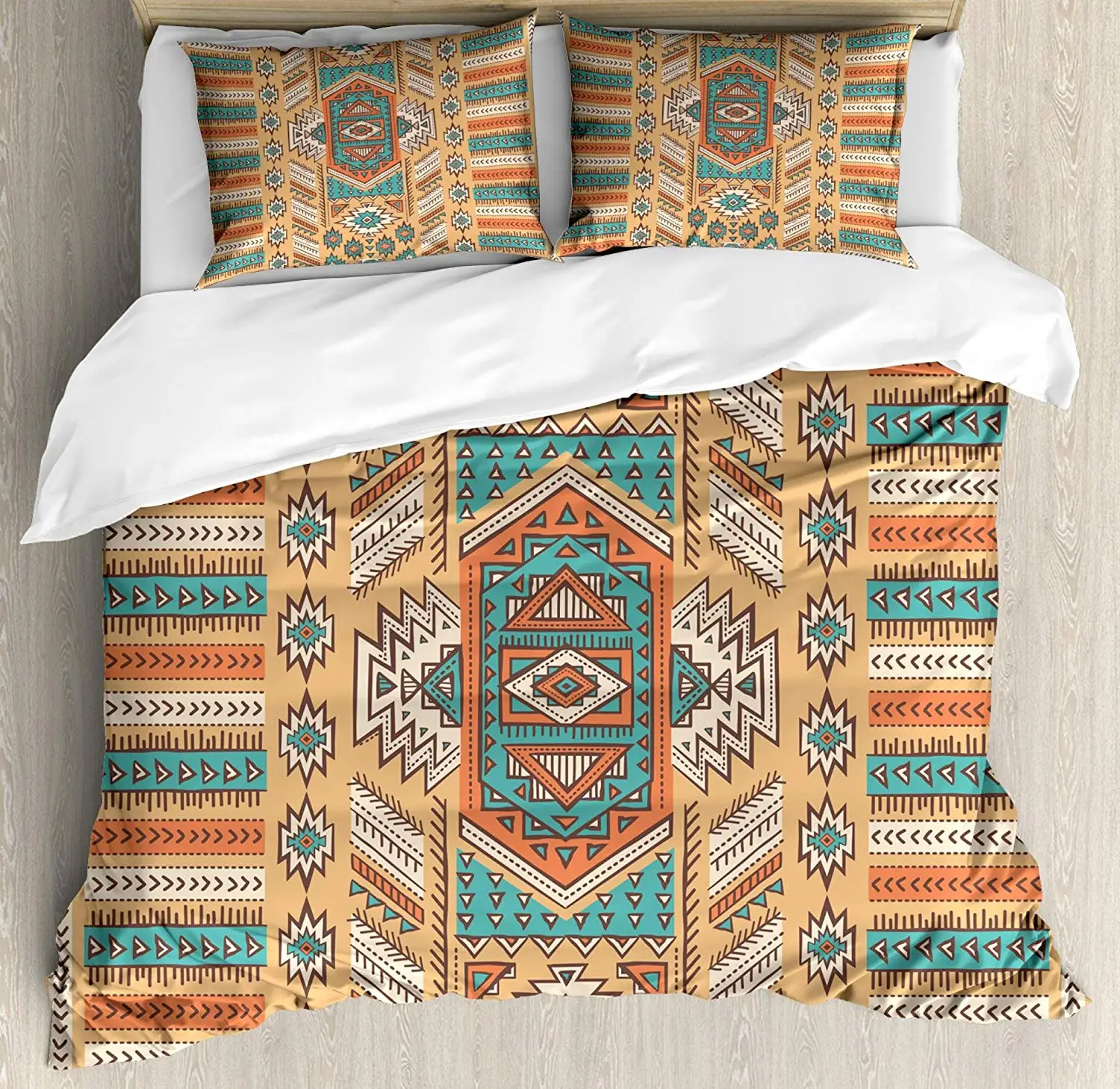 Tribal Duvet Cover Set Secret Tribe Pattern In Bohemian Style