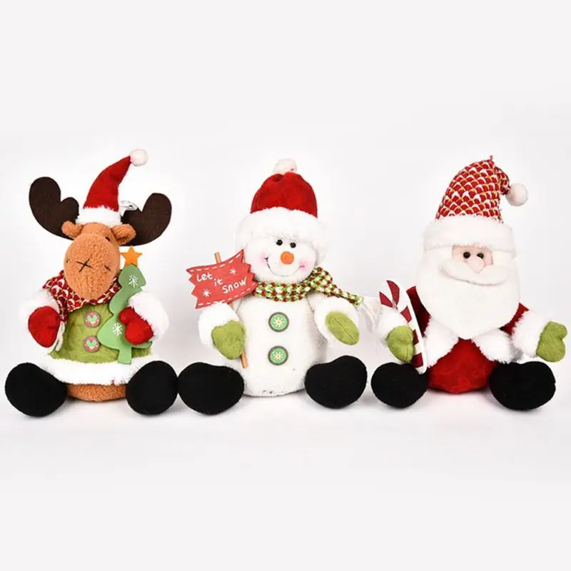 

Christmas Decoration Doll Santa Snowman Elk Plush Doll Xmas Figurine Desktop Decorations Kids Gift Christmas Home Decoration HOT