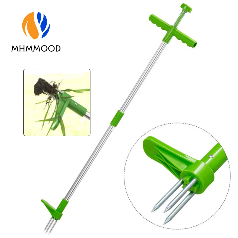 Extractor de hierbas de mango largo, herramientas manuales duraderas para césped y jardín