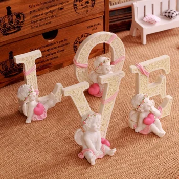 

New 4Pcs/Set Home Decor Resin LOVE Decoration Wedding Christmas Party Exquisite Furnishing Articles Craft Gift Home Ornaments
