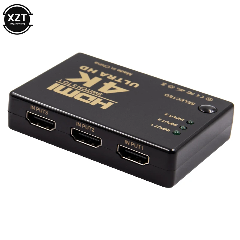 HDMI переключатель 4K HD1080P 3 порта Переключатель Селектор Видео Мини разветвитель