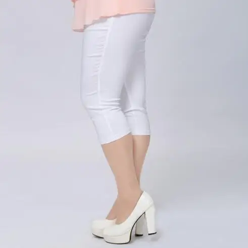 Pantalon blanco capri Clearance