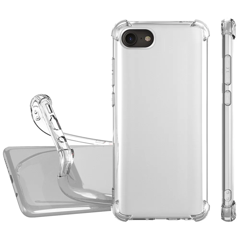 HD Transparent Phone Case For iPhone SE 2020/SE2 4.7 Inch Cover Flexible TPU Bumper &amp Responsive Buttons Shockproof |