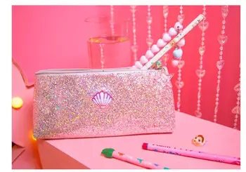 

Shell Bright Shining Design Pencil Bag 20.4*10cm Summer Stationery Girl Gift