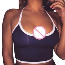 Новинка, модная женская майка-бюстье в стиле бохо, бюстгальтер, жилет, укороченный топ-бюстье, женская блузка на бретельках, модный жилет для девушек, хлопковая смесь, однотонная 05