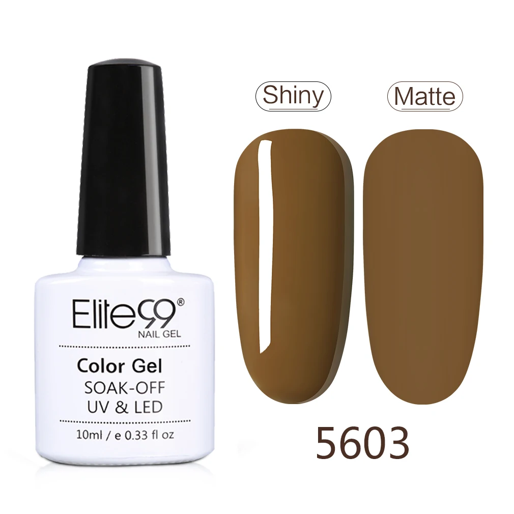 5603 Elite99 10 мл зеленый Цвет гель лак для ногтей полу Перманентный лак для ногтей УФ-гель Гибридный лак Эмаль Гель-лак - Цвет: 5603