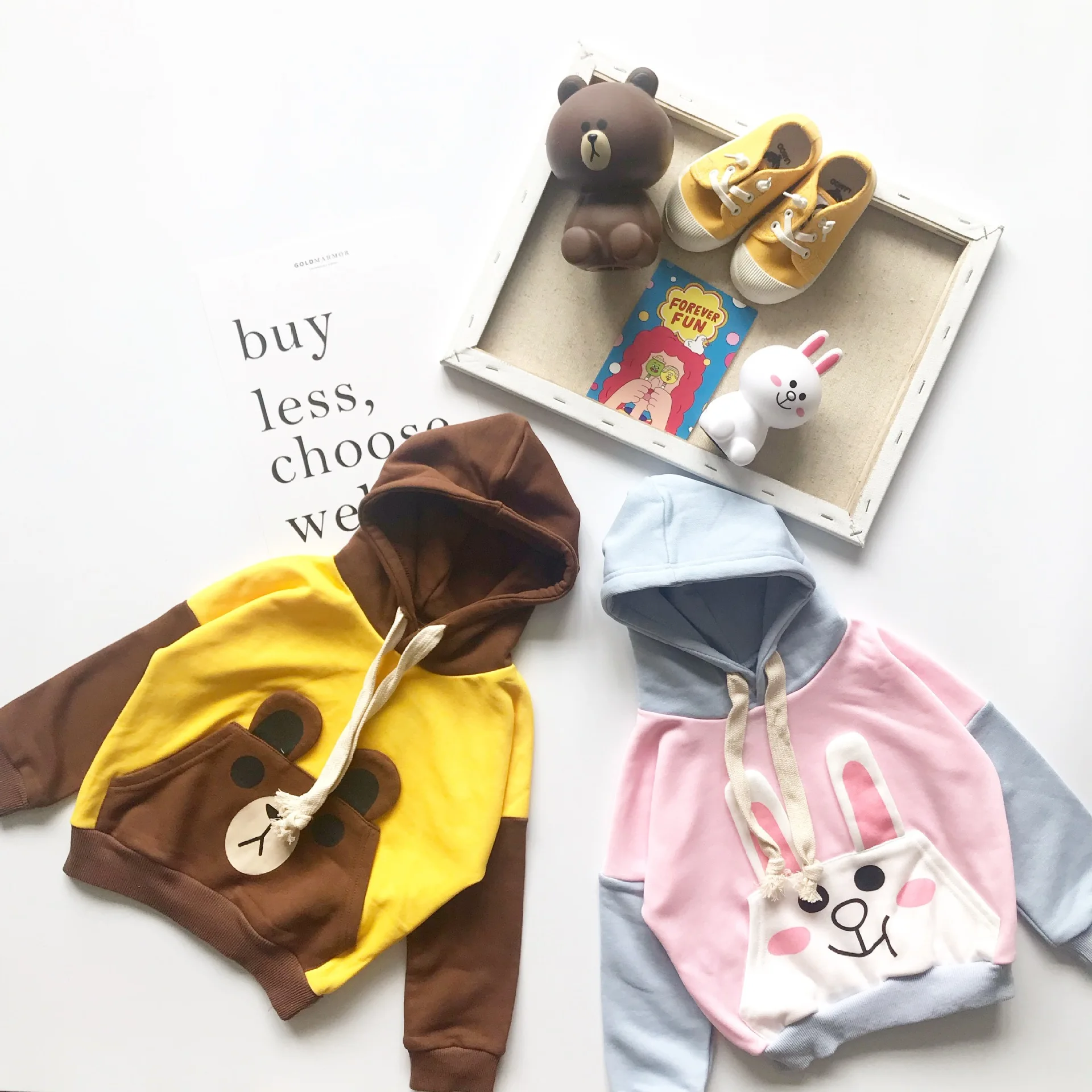 Tonytaobaby/осенне-зимняя одежда; Новинка; толстовка с капюшоном и рисунком для мальчиков и девочек; Милый хлопковый пуловер; детские толстовки с капюшоном