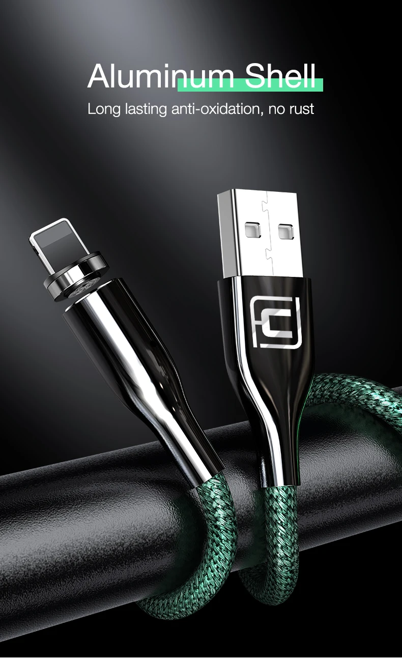 Cafele новейший Магнитный USB кабель для iphone samsung Xiaomi Плетеный USB кабель QC3.0 зарядное устройство для iphone Micro type C 120 см