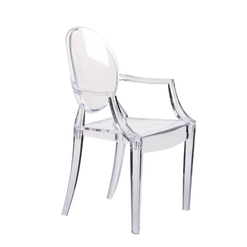 1:6 Dollhouse Chair Simulated Plastic Miniature Armchair Furniture Model Doll House Accessories