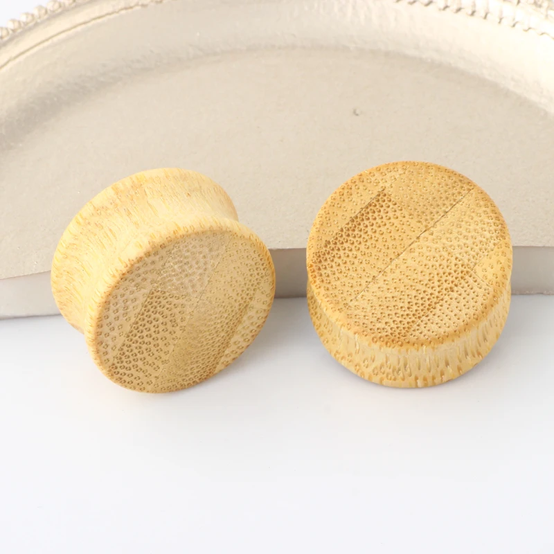 Bamboo Wood Plugs and Tunnels Shine Ear Gauges Earrings Stretchers Expander Piercing  Saddly Body Earrings Gauges Kit Wholesales