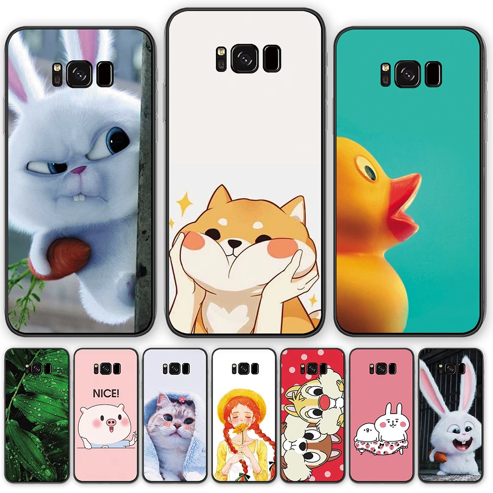 

Flower Leaves Cover Silicone TPU Phone Case For Samsung Galaxy S8 S10 plus Animal soft Phone Case For Galaxy S10 S10E Anime