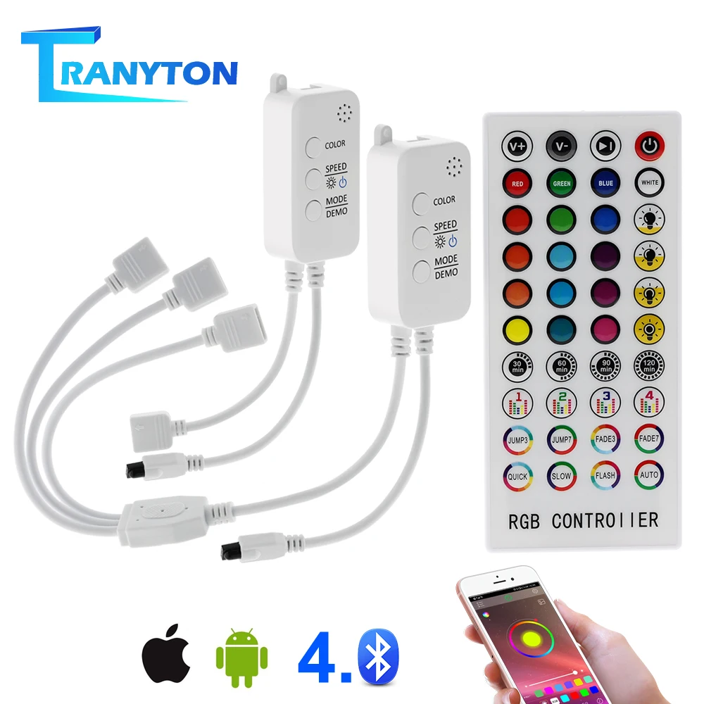 ControladorLedRGBDC524VControldemsicaporBluetooth40teclas