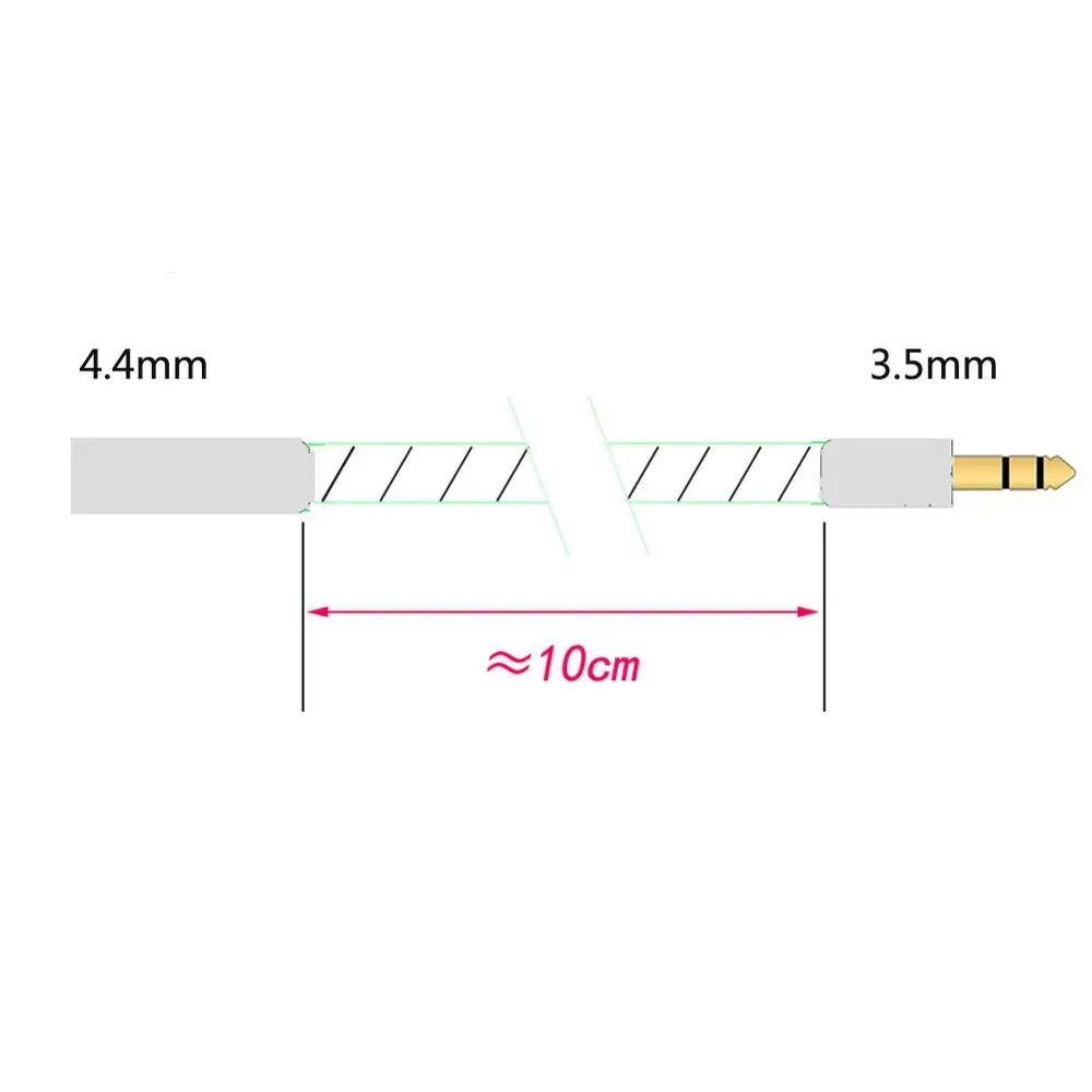 Haldane 10cm 4 4mm Balanced Female to 3 5mm Stereo Male Plug 7N OCC Amplifier Adapter Cable 8 Shares Gold Plated for SONY Player