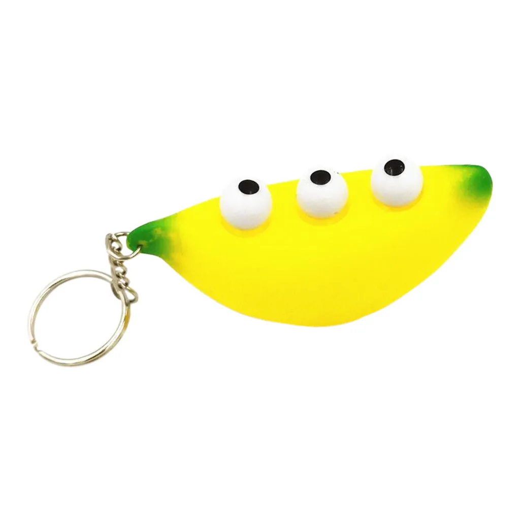 Banana Keychain Stress Reliever Slow Rising Kids Squeeze Toy Interesting Novelty Toy Backpack Key Decorations #A