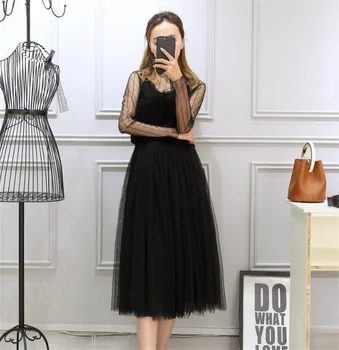 

Summer Tulle Skirts Womens Black White Adult Tulle Skirt Casual Elegant Elastic High Waist Sheer Mesh Transparent Midi Skirt