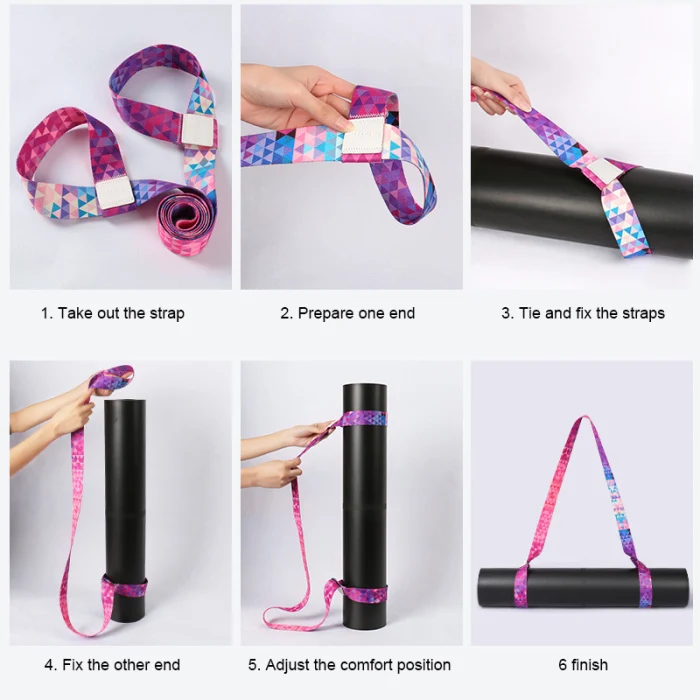 Yoga Mat Carry Strap Adjustable Shoulder Strap for Yoga Mat Sling Pilates Exercise Fitness ASD88