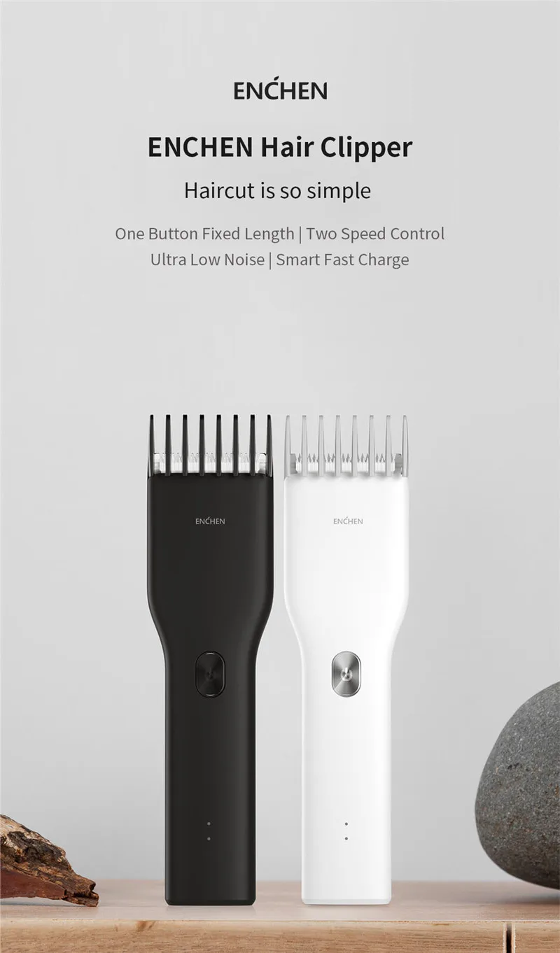 ENCHEN Boost электрическая машинка для стрижки волос USB Перезаряжаемые два Скорость Керамика резак для быстрой зарядки для волос, триммер для волос, машинка для стрижки