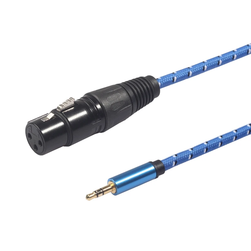 3 5MM TO Mini 3Pin XLR for PC Headphone Mixer Microphone Stereo Camera Amplifier