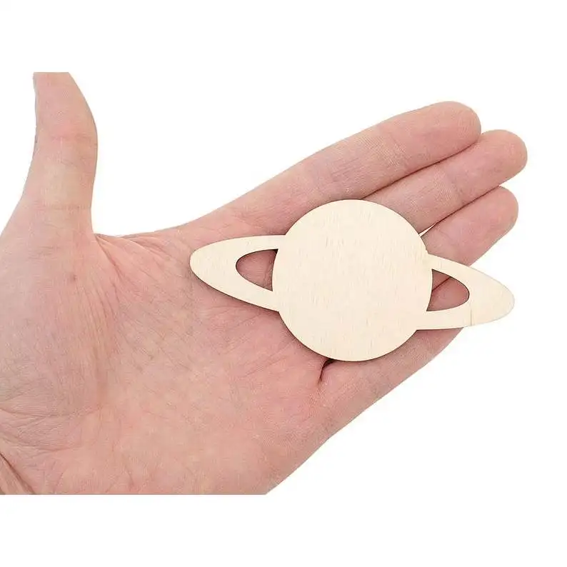 

Wooden Saturn Cutout (10cm) Wood Planet Shape, Embellishments Blank Shape Craft Decoration Wood Cut Out 1084