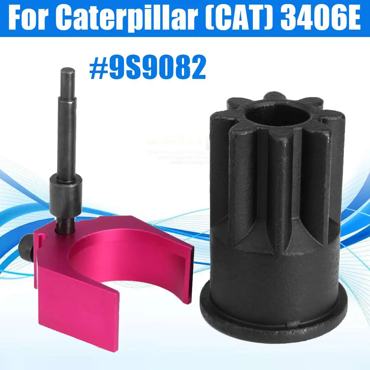

2Pcs Aluminum Alloy for Caterpillar 3406E 9S9082 CAT C-15 C-16 Injector Height Tool Engine Barring Socket