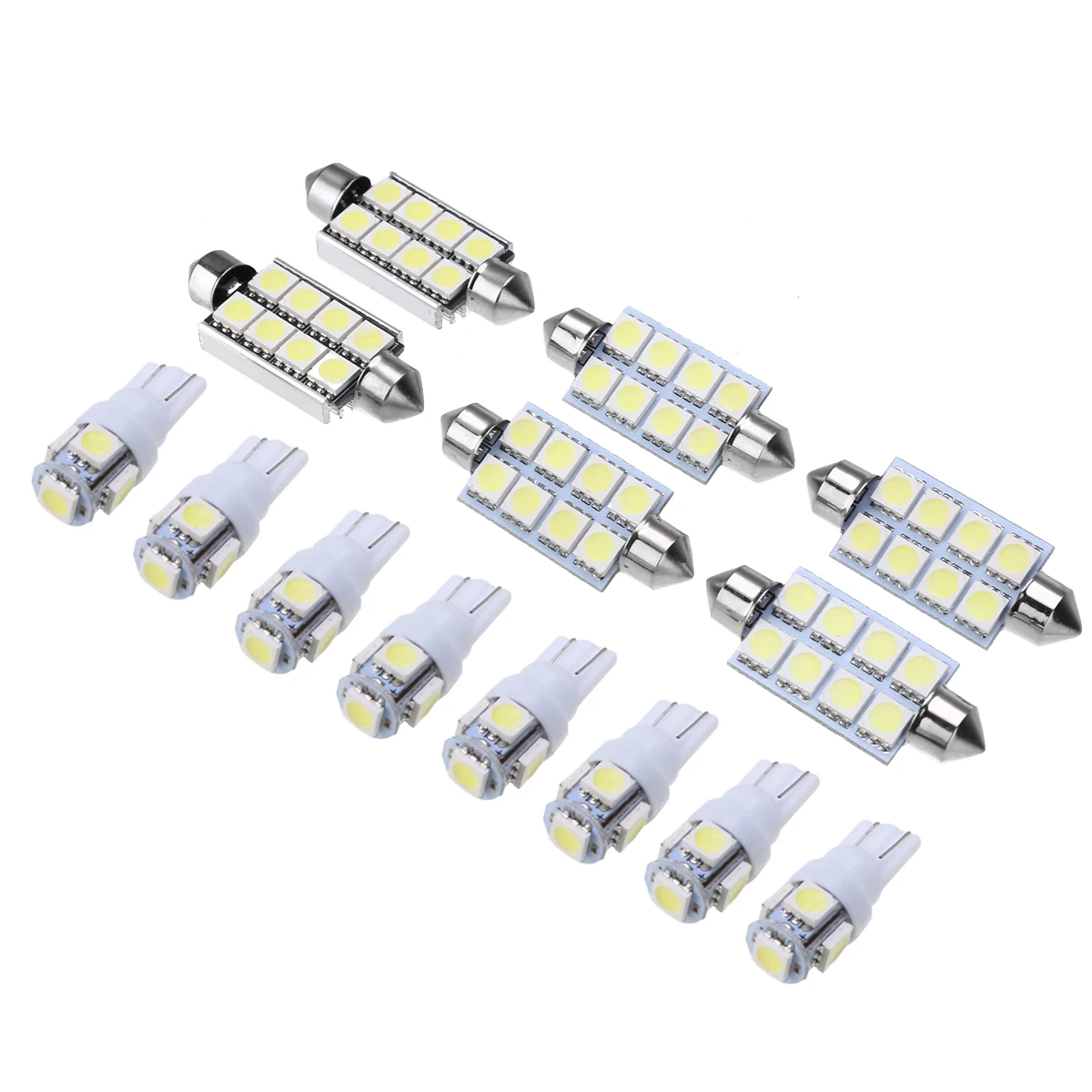 Car Interior Lighting 14pcs White LED Bulb Kit Map Dome License Plate Trunk/Cargo Spare Lights For Dodge Ram 1500 2500  02-11