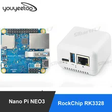 Porto ethernet 1gb/2gb ddr4 ram openwrt/ubuntu nanopi neo2 placa de desenvolvimento de friendlyelec nanopi neo3 mini (sbc) rk3328 gigabit