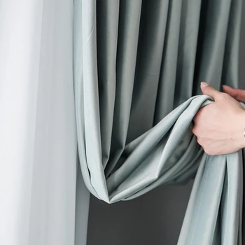 

Velvet Blackout Curtains For Living Room Bedroom Kitchen Solid Color Curtains Window Treatment Curtains High Shading Home Decor