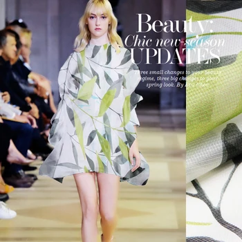 

PRINT SILK ORGANZA SATIN FABRIC 140cm width 12momme 100% Natural Pure Silk Dress Sewing Material DIY