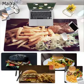

Maiya Simple Design French fries and Hamburger Gamer Speed Mice Retail Small Rubber Mousepad Rubber PC Computer Gaming mousepad