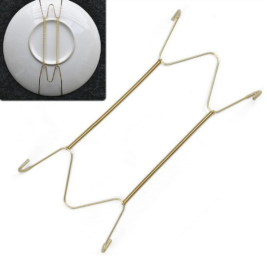 Invisible Metal Wire Plate Hangers Dish Display Holder with Smooth Tip 6'-16'