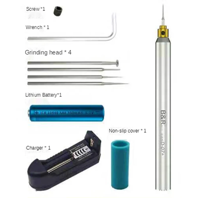 

B&R D-07+ Upgraded Version Of The Second Generation Stainless Steel Electric Sharpening Pen For Repairing Engraving And Cutting