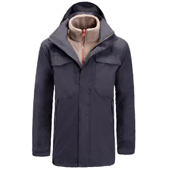 

Outdoor Men's Removable Shoulder Raincoat Jacket Two-Piece Set Three-in-One Breathable Windproof Water Resistant Work Clothes Sk