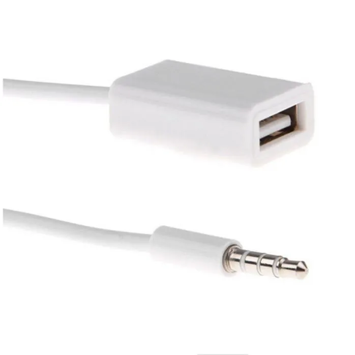 Binmer USB 3,5 мм штекер AUX аудио разъем для USB 2,0 Женский конвертер кабель Шнур Автомобильный MP3 телефонный кабель ПК адаптер Charging-L1011