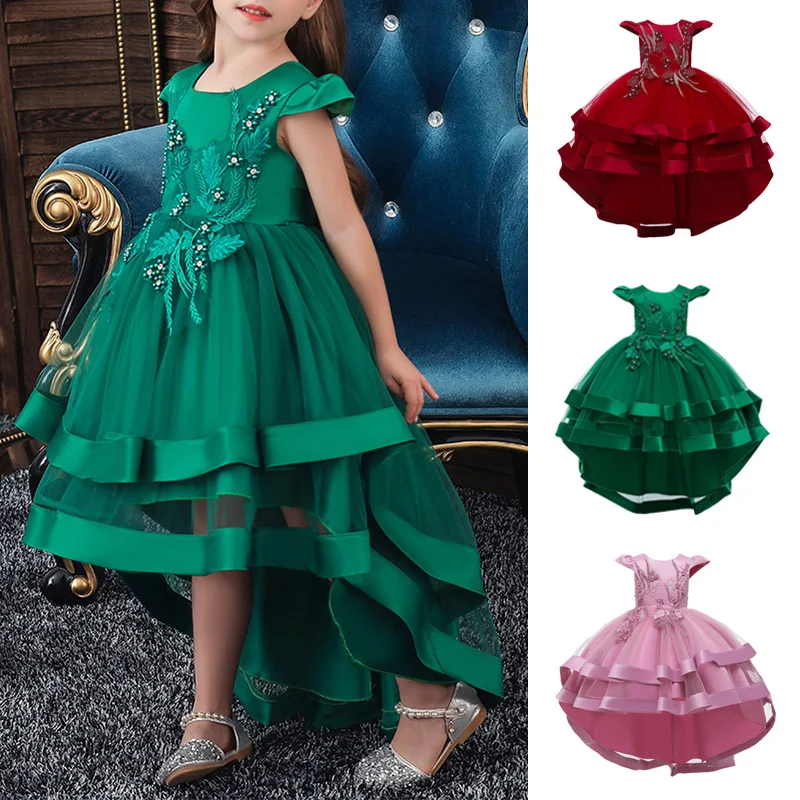 Г. Свадебные платья для девочек, элегантное платье принцессы маскарадная детская одежда для дня рождения размер от 4 до 12 лет, Vestidos infantil D20