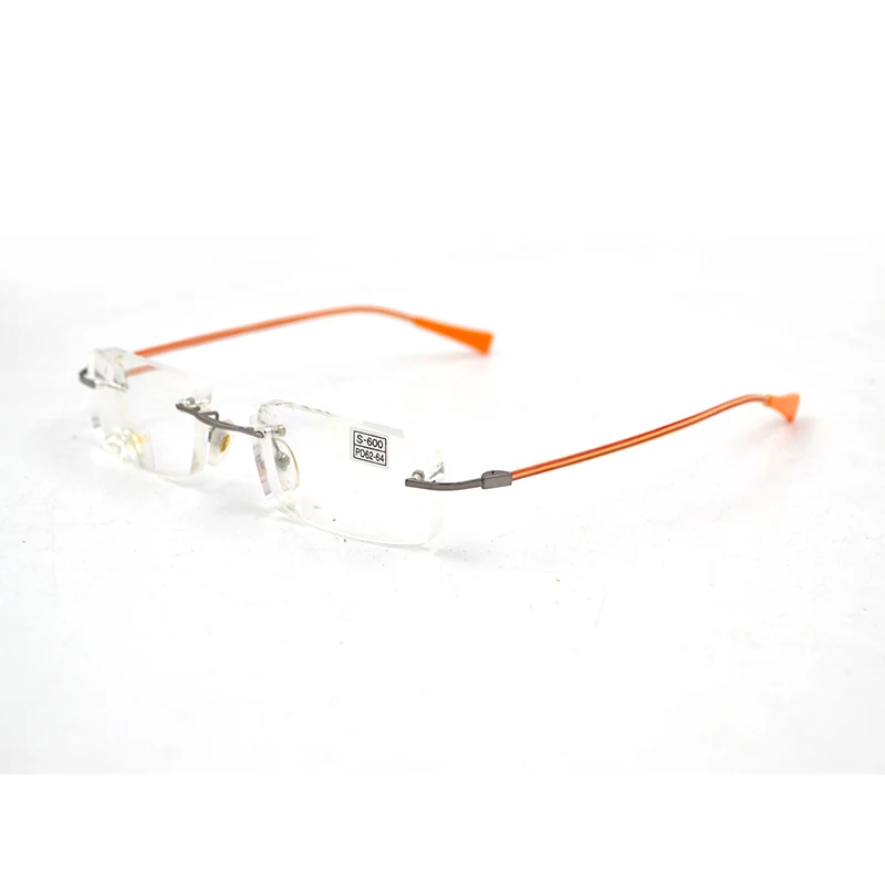 

Myopia Optical Prescription Glasses Square Rimless Finished Nearsighted Short Sighted Spectacles Blear-eyed Eyeglasses -1~-6 L3