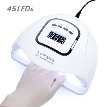 

80W SUN X5 MAX UV LED Lamp For Manicure Nail Lamps Nail Dryer UV Gel Varnish Manicuring Tool Auto Sensor LCD Screen 45PCS LEDs