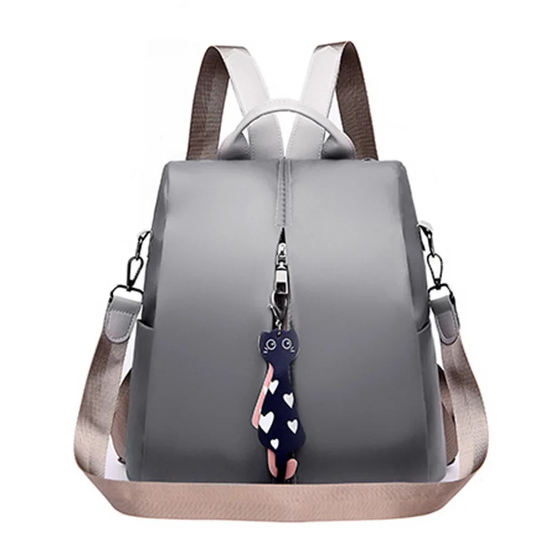 Тканевый Водонепроницаемый модный рюкзак Mochila Mujer, дорожный рюкзак, сумка через плечо, женский рюкзак с защитой от кражи - Цвет: grey(style7)