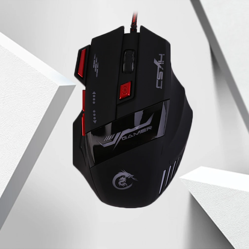 HXSJ H100 5500 dpi профессиональная Проводная оптическая игровая мышь с обменным режимом дыхательный светильник проводная мышь для рабочего стола