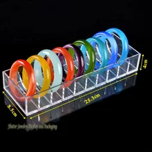 Прозрачная акриловая коробка для ювелирных изделий, лоток для браслетов, 10 сеток, чехол для хранения браслетов, держатель для демонстрации браслетов