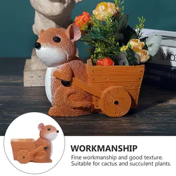 

Adorable Succulent Flowerpot Useful Delicate Durable Cartoon Resin Planter Succulent Pot Gardening Supply for Indoor Home House