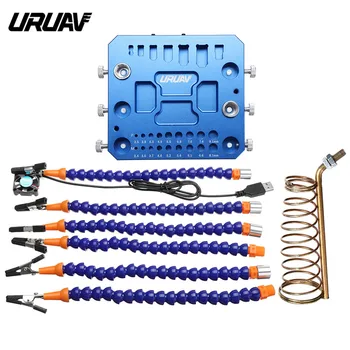 

Original URUAV Tophand Six Arm Soldering Station Multi-functional Tool w/ USB Fan XT30 XT60 Plug Pad Aluminum alloy base