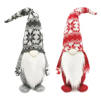 

Christmas Handmade Swedish Santa Plush Gnome Doll Toys Xmas Gift Party Ornaments K1MF