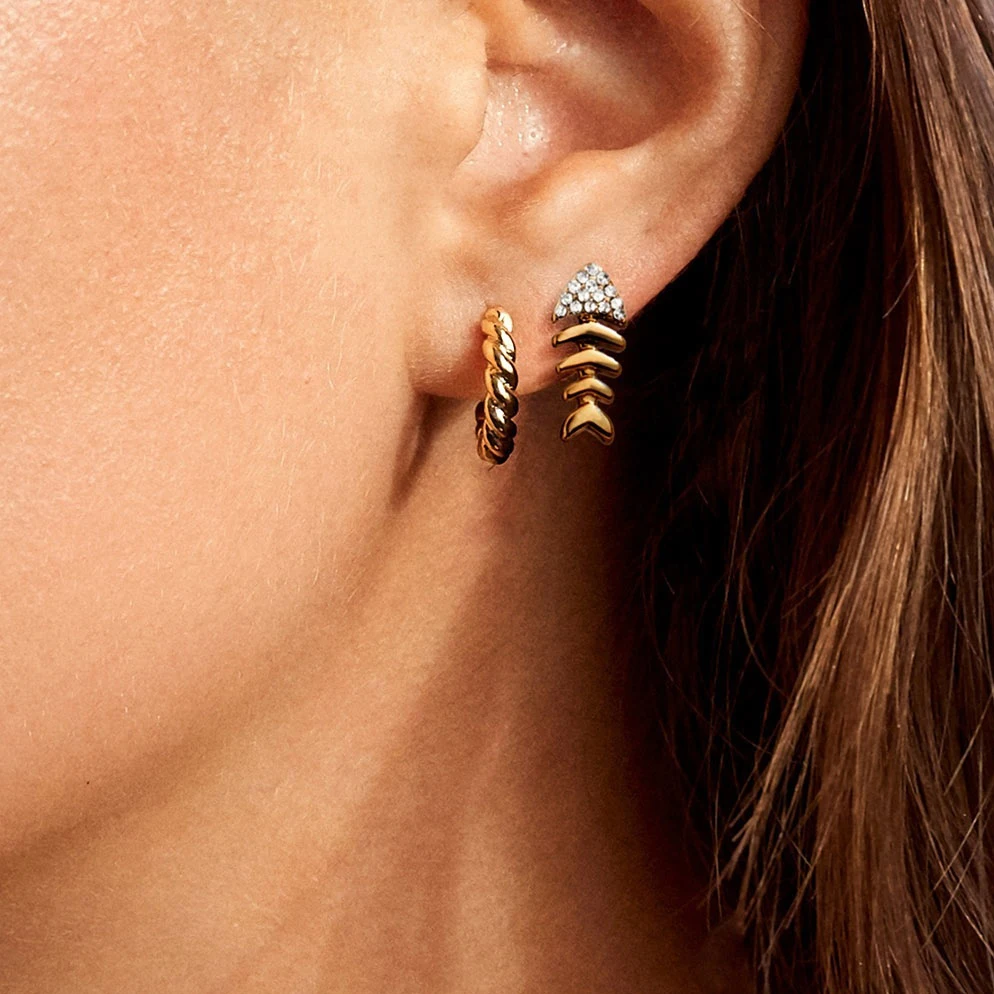 Earrings Classic Stainless Steel for Women Trendy Gold Small Large Circle Punk Jewelry 32 H09221c4b725f468593fc17a98f9e662bg