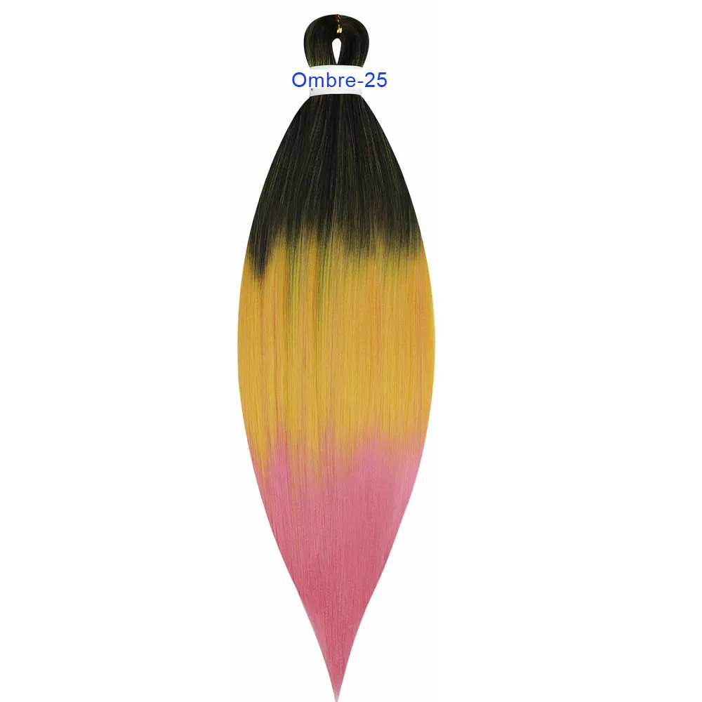 COSYCODE Ombre 3 тон Jumbo вязание крючком плетение волос для наращивания 26 дюймов 66 см Длинные Синтетические косички 3 шт. 6 шт. 8 шт. красочные - Цвет: Ombre025