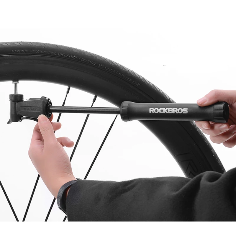 ROCKBROS TM-1701P Мини Портативный двунаправленный воздушный насос 80Psi Алюминиевый велосипед надувные насосы подходит Schrader Presta рот