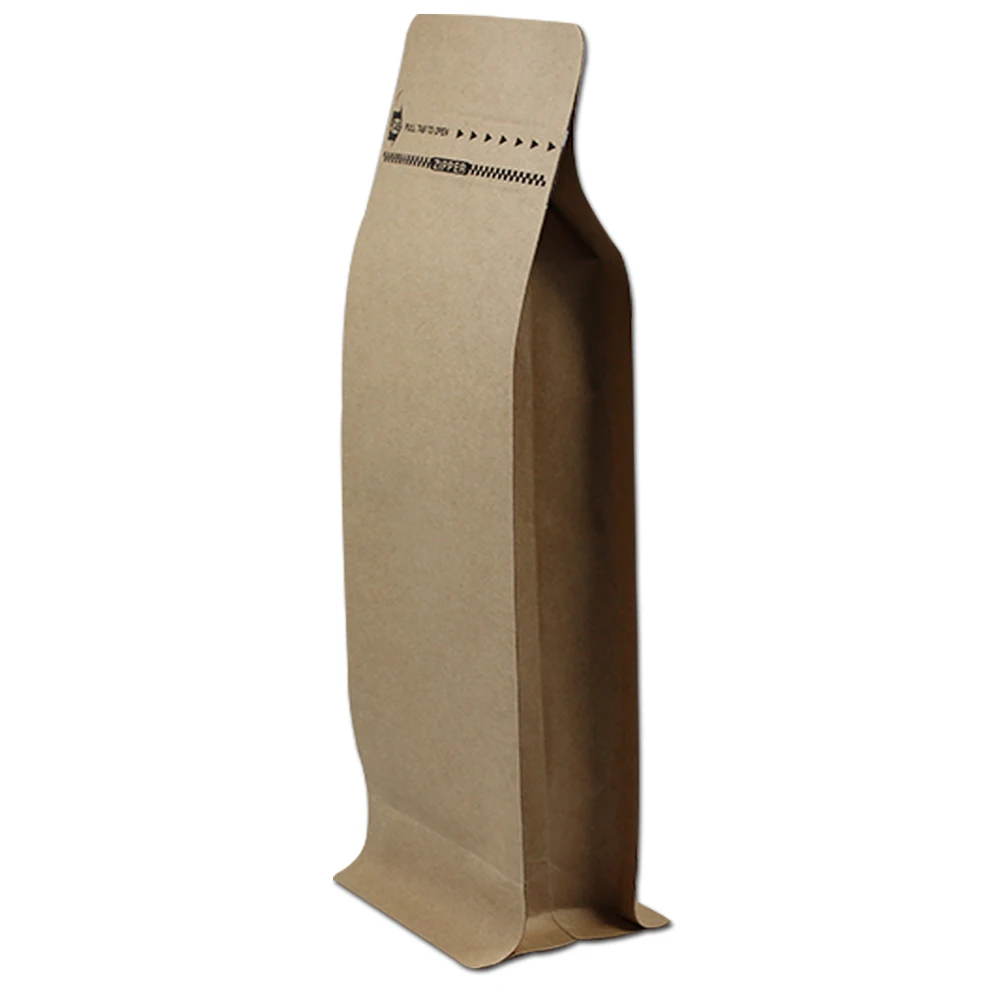 

DHL 100pcs/lot Brown Kraft Paper Stand Up Aluminum Foil Lamination Zip lock Bag Open Top Eight Side Seal Zipper Packaging Bag