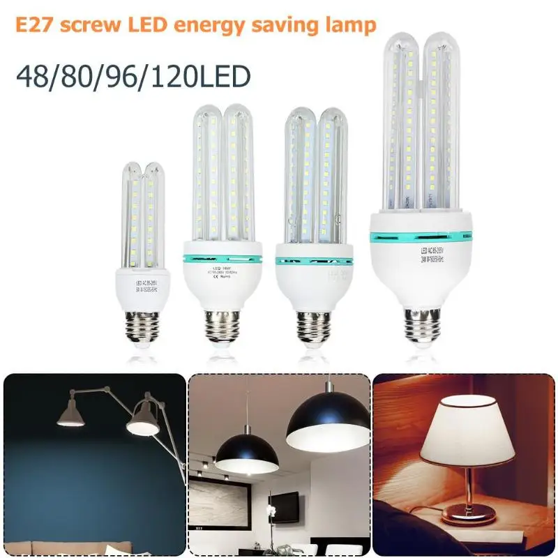E27 Светодиодный светильник SMD 2835 48 80 96 120 светодиодный кукуруза люстра Домашний