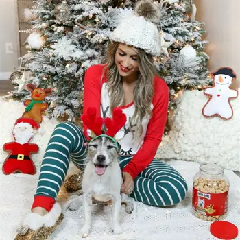 

Plus Size Women Christmas Pajamas Long Sleeve Top and Pants Women Sets Autumn