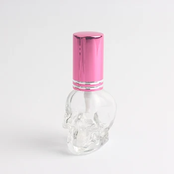

5 Pcs 8Ml Transparent Skull Spray Glass Perfume Bottle Portable Perfume Sub-Bottle Spray Bottle Atomizer